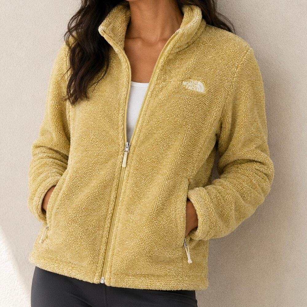 THE NORTH FACE | Osito Fleece Full Zip Jacket Mustard Yellow Fuzzy | XL
